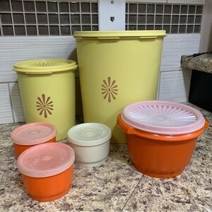 Vintage Tupperware Lot Canisters and containers